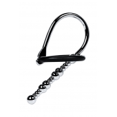 Серебристый уретральный плаг-бусины TOYFA Metal с мягким фиксириющим кольцом - ToyFa - купить с доставкой в Нальчике