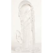 Прозрачная гелевая насадка с клиторальным отростком - 13 см. - Toyfa Basic - в Нальчике купить с доставкой