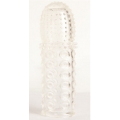 Прозрачная закрытая гелевая насадка - 13,5 см. - Toyfa Basic - в Нальчике купить с доставкой