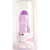 Фиолетовая гелевая насадка с шипами - 13 см. - Toyfa Basic - в Нальчике купить с доставкой