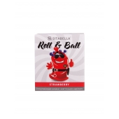 Стимулирующий презерватив-насадка Roll   Ball Strawberry - Sitabella - купить с доставкой в Нальчике