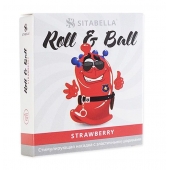 Стимулирующий презерватив-насадка Roll   Ball Strawberry - Sitabella - купить с доставкой в Нальчике