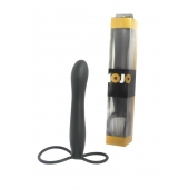 Черная насадка на пенис для двойной стимуляции Mojo BlackJack - 15 см. - Seven Creations - в Нальчике купить с доставкой