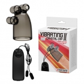 Дымчатая насадка-мастурбатор с вибрацией Vibrating Crystal Cap II - Baile - в Нальчике купить с доставкой