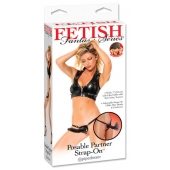 Черный податливый страпон Posable Partner Strap-On - 17,8 см. - Pipedream - купить с доставкой в Нальчике