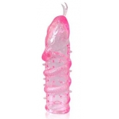 Закрытая рельефная насадка Crystal sleeve snakes в виде змеи с усиками - 14 см. - Erowoman-Eroman - в Нальчике купить с доставкой