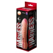 Телесная изогнутая насадка на Harness с коннектором BLACK LINE - 17 см. - LOVETOY (А-Полимер) - купить с доставкой в Нальчике