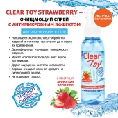 Очищающий спрей для игрушек CLEAR TOY Strawberry - 100 мл. - Биоритм - купить с доставкой в Нальчике