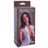 Коричневый поводок и чокер с кольцом Sofi - Rebelts - купить с доставкой в Нальчике