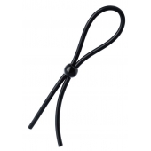 Черное лассо на пенис с одной бусиной - A-toys - в Нальчике купить с доставкой