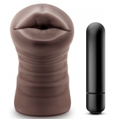 Коричневый мастурбатор-ротик Heather - Blush Novelties - в Нальчике купить с доставкой