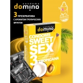 Презервативы для орального секса DOMINO Sweet Sex с ароматом тропических фруктов - 3 шт. - Domino - купить с доставкой в Нальчике