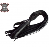 Черная плеть  Ковбой  с ручкой-фаллосом - 55 см. - Sitabella - купить с доставкой в Нальчике