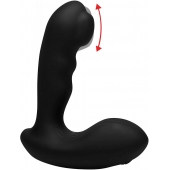 Черный стимулятор простаты Alpha-Pro 7X P-Milker Silicone Prostate Stimulator with Milking Bead - XR Brands - в Нальчике купить с доставкой