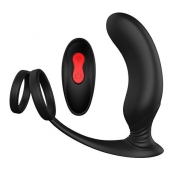 Черный массажер простаты REMOTE P-PLEASER - Dream Toys - в Нальчике купить с доставкой