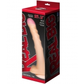 Телесный ребристый фаллоимитатор-супергигант с мошонкой на присоске - 39 см. - LOVETOY (А-Полимер) купить с доставкой в интернет-магазине Orgasmix в Нальчике Телесный ребристый фаллоимитатор-супергигант с мошонкой на присоске - 39 см. - LOVETOY (А-Полимер)