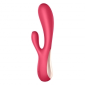 Красный вибратор-кролик Satisfyer Mono Flex с управлением через приложение - 20,4 см. - Satisfyer купить в Нальчике с доставкой в Orgasmix.ru Красный вибратор-кролик Satisfyer Mono Flex с управлением через приложение - 20,4 см. - Satisfyer