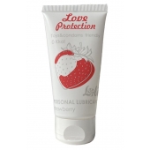 Лубрикант на водной основе с ароматом малины Love Protection Strawberry - 50 мл. - Lola Games - купить с доставкой в Нальчике