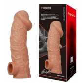 Телесная насадка на фаллос с фиксацией мошонки EXTREME SLEEVE - 15,6 см. - KOKOS - в Нальчике купить с доставкой