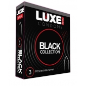 Черные презервативы LUXE Royal Black Collection - 3 шт. - Luxe - купить с доставкой в Нальчике