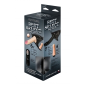 Черный женский пояс BEST SELECT с 3 насадками и вибрацией - LOVETOY (А-Полимер) - купить с доставкой в Нальчике