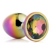 Голографическая анальная втулка с радужным кристаллом - 7,1 см. - Dream Toys - купить с доставкой в Нальчике