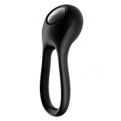 Черное эрекционное виброкольцо Majestic Duo - Satisfyer - в Нальчике купить с доставкой