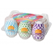 Набор из 6 мастурбаторов Tenga EGG IV с различным рельефом - Tenga - в Нальчике купить с доставкой