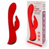 Красный вибромассажер-кролик 5  Silicone Bunny Love - 19,1 см. - Erokay