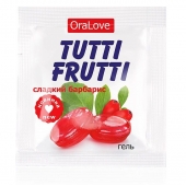 Гель-смазка Tutti-frutti со вкусом барбариса - 4 гр. - Биоритм - купить с доставкой в Нальчике