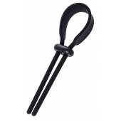 Черное эрекционное лассо на пенис Keb - A-toys - в Нальчике купить с доставкой