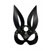 Черная кожаная маска зайки Miss Bunny - БДСМ Арсенал - купить с доставкой в Нальчике