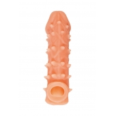 Телесная закрытая насадка с пупырышками Cock Sleeve Size M - 15,6 см. - KOKOS - в Нальчике купить с доставкой