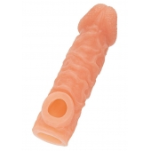 Телесная закрытая насадка с шершавой головкой Cock Sleeve Size M - 15,6 см. - KOKOS - в Нальчике купить с доставкой