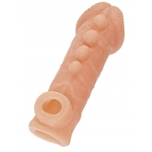 Телесная закрытая насадка с шишечками Cock Sleeve Size L - 17,6 см. - KOKOS - в Нальчике купить с доставкой
