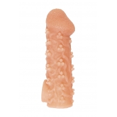Телесная закрытая насадка с пучками шишечек Cock Sleeve Size L - 17,6 см. - KOKOS - в Нальчике купить с доставкой