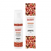 Разогревающее массажное масло  с ароматом клубники Gourmet Strawberry - 50 мл. - Exsens - купить с доставкой в Нальчике