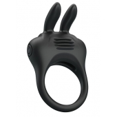 Черное эрекционное кольцо с вибрацией Davion - Baile - в Нальчике купить с доставкой