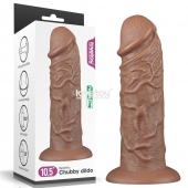 Коричневый фаллоимитатор Cubby dildo - 26,6 см. - Lovetoy в Нальчике Коричневый фаллоимитатор Cubby dildo - 26,6 см. - Lovetoy