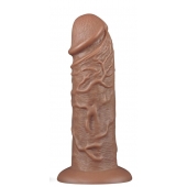 Коричневый фаллоимитатор Cubby dildo - 26,6 см. - Lovetoy в Нальчике Коричневый фаллоимитатор Cubby dildo - 26,6 см. - Lovetoy