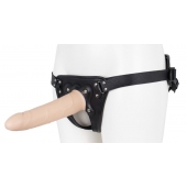 Пустотелый страпон Harness CLASSIC с бандажом - 19,5 см. - LOVETOY (А-Полимер) - купить с доставкой в Нальчике