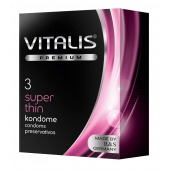 Ультратонкие презервативы VITALIS PREMIUM super thin - 3 шт. - Vitalis - купить с доставкой в Нальчике
