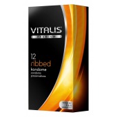 Ребристые презервативы VITALIS PREMIUM ribbed - 12 шт. - Vitalis - купить с доставкой в Нальчике