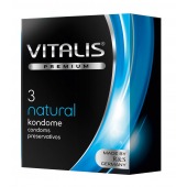 Классические презервативы VITALIS PREMIUM natural - 3 шт. - Vitalis - купить с доставкой в Нальчике