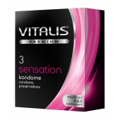Презервативы с пупырышками и кольцами VITALIS PREMIUM sensation - 3 шт. - Vitalis - купить с доставкой в Нальчике