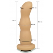 Телесная рельефная насадка Harness - 14,2 см. - LOVETOY (А-Полимер) - купить с доставкой в Нальчике