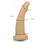 Телесная гладкая насадка Harness - 14,7 см. - LOVETOY (А-Полимер) - купить с доставкой в Нальчике