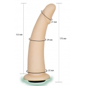 Телесная гладкая насадка-фаллоимитатор Harness - 17 см. - LOVETOY (А-Полимер) - купить с доставкой в Нальчике