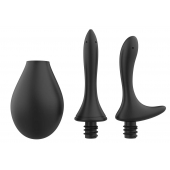 Черный анальный душ Nexus Anal Douche Set с 2 сменными насадками - Nexus Range - купить с доставкой в Нальчике