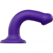 Фиолетовый фаллоимитатор-насадка Strap-On-Me Dildo Dual Density size M - 18 см. - Strap-on-me - купить с доставкой в Нальчике